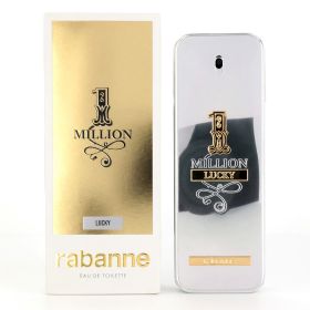 1 Million Lucky by Paco Rabanne, 3.4 oz Eau De Toilette Spray for Men