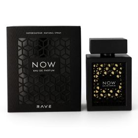 Rave Now Black by Lattafa, 3.4 oz Eau De Parfum Spray for Unisex