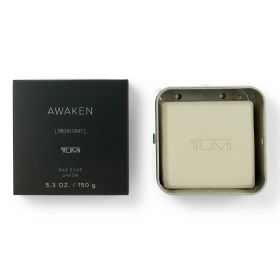 Awaken [08:00 GMT] by Tumi, 5.3 oz Bar Soap for Men with Aluminum Case.