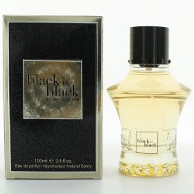 Black is Black for Her by NuParfums, 3.4 oz Eau De Parfum Spray for Women