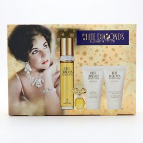 White Diamonds by Elizabeth Taylor, 4 Piece Gift Set for Women (With 1.7 oz)