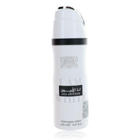 Ana Abiyedh I Am White by Lattafa, 6.7 oz Perfumed Deodorant Spray for Unisex