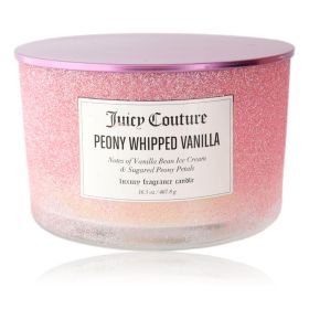 Juicy Couture 16.5 oz Soy Wax Blend 3 Wick Candle - Peony Whipped Vanilla