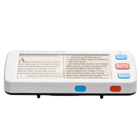 Portable Digital Magnifier, 5-inch HD Electronic Video Magnifier for Low Version, 4X - 32X Zoom Electronic Reading Aid with 17 Color Mode, AV Out