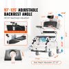Shower Wheelchair, 17.5in Width Aluminum Alloy Bathroom Wheelchair for Inside Shower, Adjustable Rolling Shower Chair w/ Brake for Disabled Adult