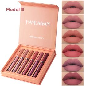 6Pcs Matte Liquid Lipstick Set - Waterproof, Long Lasting & Non-Stick Cup Velvet Lip Gloss - Highly Pigmented Nude & Bold Lip Color Kit - Perfect (Option: Set B)