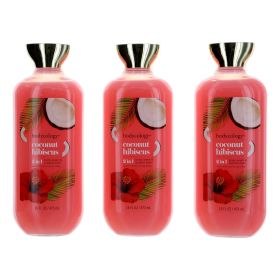 Coconut Hibiscus by Bodycology (Option: 3 Pack 16oz 2 in 1 Body Wash & Bubble Bath women)