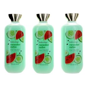 Cucumber Melon by Bodycology (Option: 3 Pack 16oz 2 in 1 Body Wash & Bubble Bath women)