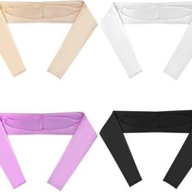 4 Pieces Cooling Shawl Golf Cooling Shawl Arm Sleeve Sun Protection Golf Shrug for Women Men Outdoor Sports (Color: Black, White, Purple, Nude)
