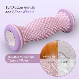 Ergonomic Foot Massager Roller - for Plantar Fasciitis Relief, Portable Reflexology Tool (Gray) (Color: Pink)